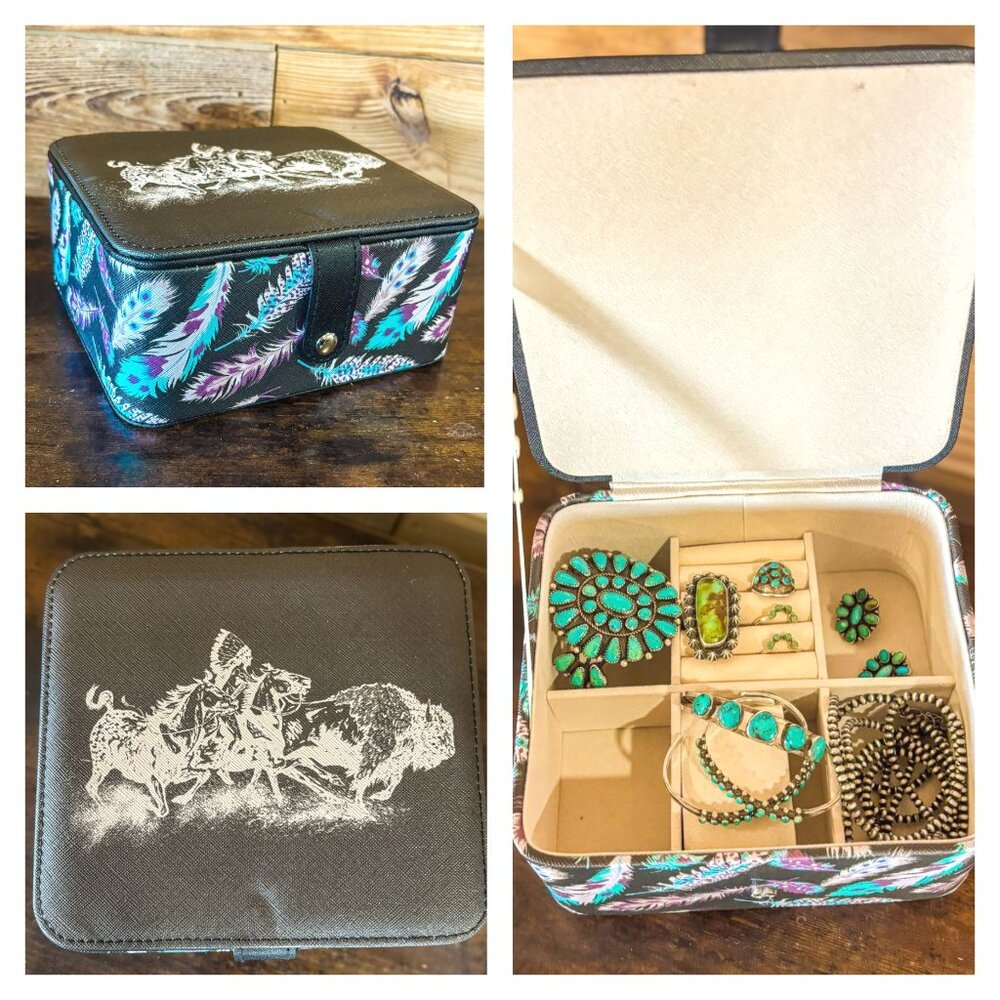 Feather Rain  Travel Jewelry Box